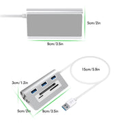 Rocketek HC423 USB3.0 x 3 + adattatore HUB per lettore di schede SD/TF/CF