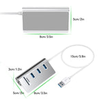 Adattatore HUB per lettore di schede USB 3.0 x 3 Rocketek HC422 + SD / TF