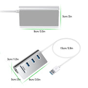 Adattatore HUB per lettore di schede USB 3.0 x 3 Rocketek HC422 + SD / TF