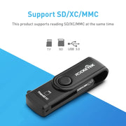 Lettore di schede SD/TF multifunzione Rocketek CR5 USB3.0