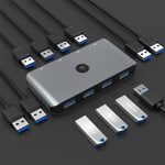 Switch KVM USB 2.0 Rocketek HC405 Convertitore di condivisione quattro in quattro uscite, USB2.0