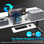 Switch KVM USB 3.0 Rocketek HC406 Convertitore di condivisione quattro in quattro uscite, USB3.0