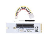 NGFF M.2 Chiave M a PCI-E 1X / 4X / 8X / 16X Scheda grafica Mining Slot Adattatore Scheda convertitore riser con LED e cavo di alimentazione a 4 pin, VER003 with 4 Pin Power Cable
