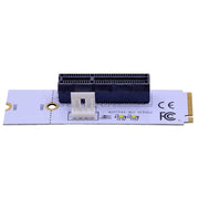 NGFF M.2 Chiave M a PCI-E 1X / 4X / 8X / 16X Scheda grafica Mining Slot Adattatore Scheda convertitore riser con LED e cavo di alimentazione a 4 pin, VER003 with 4 Pin Power Cable