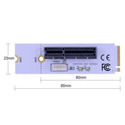 NGFF M.2 Chiave M a PCI-E 1X / 4X / 8X / 16X Scheda grafica Mining Slot Adattatore Scheda convertitore riser con LED e cavo di alimentazione a 4 pin, VER003 with 4 Pin Power Cable