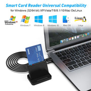 Lettore di smart card Rocketek SCR816 USB 2.0 CAC/SIM/IC/ATM