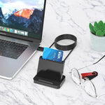 Lettore di smart card Rocketek SCR816 USB 2.0 CAC/SIM/IC/ATM