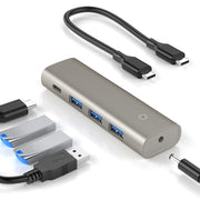 Adattatore HUB Rocketek HC466 USB 3.2 Gen2 Type-C 4 in 1