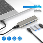 Adattatore HUB Rocketek HC466 USB 3.2 Gen2 Type-C 4 in 1