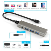 Adattatore HUB Rocketek HC466 USB 3.2 Gen2 Type-C 4 in 1
