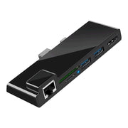 Adattatore HUB Rocketek SH768 6 in 1 RJ45 / USB 3.0 / HDMI / SD / TF per Surface Pro 5/6, For Surface Pro 5 / 6 with RJ45