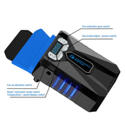 Ice Troll 5 COOLCOLD Ventola di raffreddamento portatile per laptop Dispositivo di raffreddamento dell'aria Regolatore di velocità regolabile per ventola di raffreddamento per notebook ad alte prestazioni, USB 5V (Black), USB 5V (White)