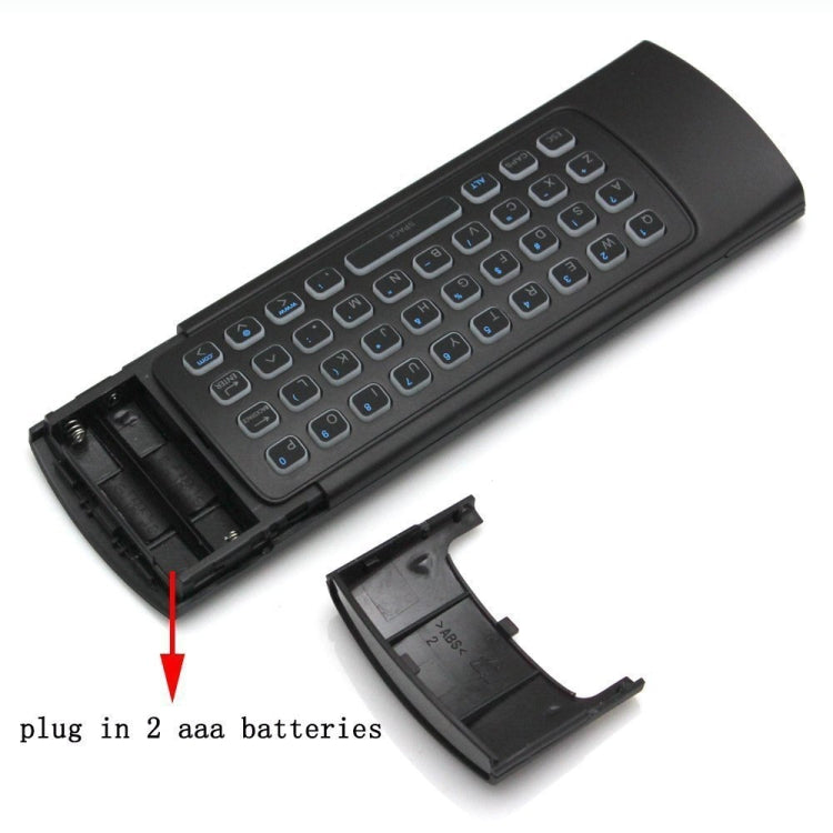 MX3-L Versione retroilluminata bianca Telecomando con tastiera wireless Fly Air Mouse da 2,4 GHz, White Backlit Version