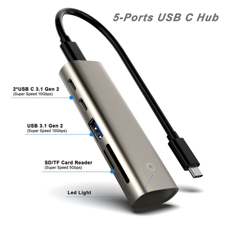 Rocketek HC463 Hub adattatore USB 3.1 Gen2 6 in 1