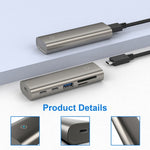 Rocketek HC463 Hub adattatore USB 3.1 Gen2 6 in 1