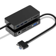 Rocketek SH702 Adattatore HUB USB 3.0 11 in 1 con RJ45 per laptop Surface 1 / 2