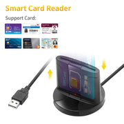 Lettore di smart card SIM/CAC USB 2.0 desktop Rocketek SCR02