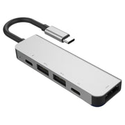 Adattatore HUB 5 in 1 HDMI + USB x 2 + PD x 2 a USB-C/Tipo-C, HDMI + USB x 2 + PD x 2