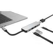 Adattatore HUB 5 in 1 HDMI + USB x 2 + PD x 2 a USB-C/Tipo-C, HDMI + USB x 2 + PD x 2