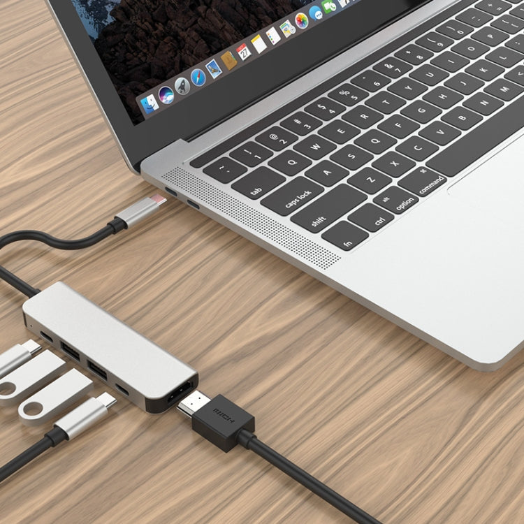 Adattatore HUB 5 in 1 USB-C con HDMI e porte USB