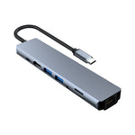 Hub USB-C 7 in 1 con HDMI, RJ45, SD/TF e PD 100W