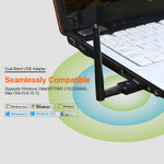 EDUP EP-DB1607 Scheda di rete adattatore Ethernet USB 2.0 WiFi dual band 600Mbps 2,4GHz e 5GHz, EP-DB1607