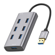 8108 HUB da USB 3.0 a USB 3.0 a 7 porte, lunghezza cavo: 80 cm, 8108