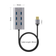 8108 HUB da USB 3.0 a USB 3.0 a 7 porte, lunghezza cavo: 80 cm, 8108