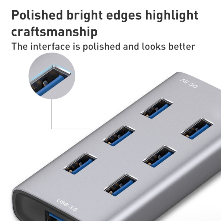 8108 HUB da USB 3.0 a USB 3.0 a 7 porte, lunghezza cavo: 80 cm, 8108