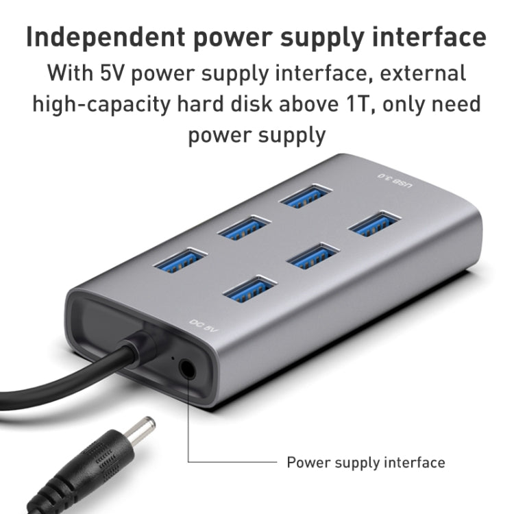 8108 HUB da USB 3.0 a USB 3.0 a 7 porte, lunghezza cavo: 80 cm, 8108