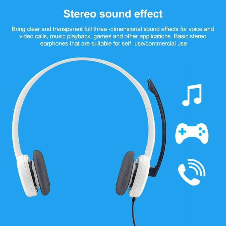 Logitech H150 Cuffie cablate con doppio auricolare da gioco stereo da 3,5 mm con microfono