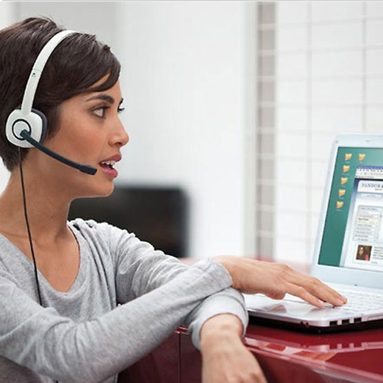 Logitech H150 Cuffie cablate con doppio auricolare da gioco stereo da 3,5 mm con microfono