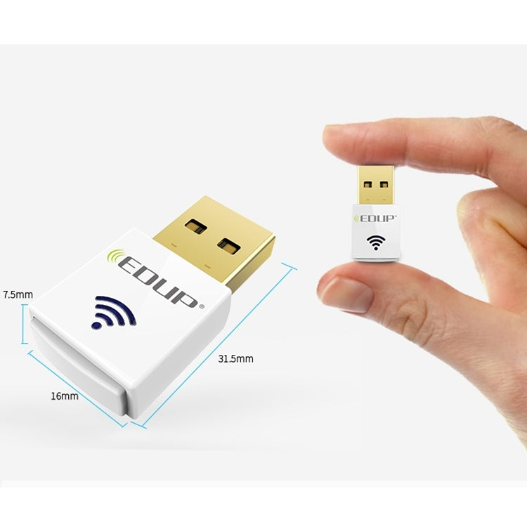 EDUP EP-AC1619 Mini Wireless USB 600Mbps 2.4G / 5.8Ghz 150M+433M Scheda di rete WiFi Dual Band per Nootbook / Laptop / PC, EP-AC1619 600Mbps (White), EP-AC1619 600Mbps (Black)
