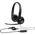 Cuffie stereo Logitech H390 USB con cavo e microfono con cancellazione del rumore