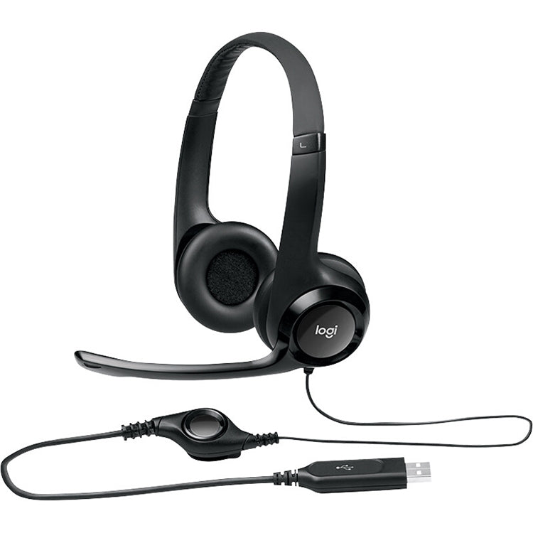 Cuffie stereo Logitech H390 USB con cavo e microfono con cancellazione del rumore