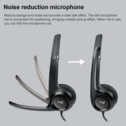 Cuffie stereo Logitech H390 USB con cavo e microfono con cancellazione del rumore