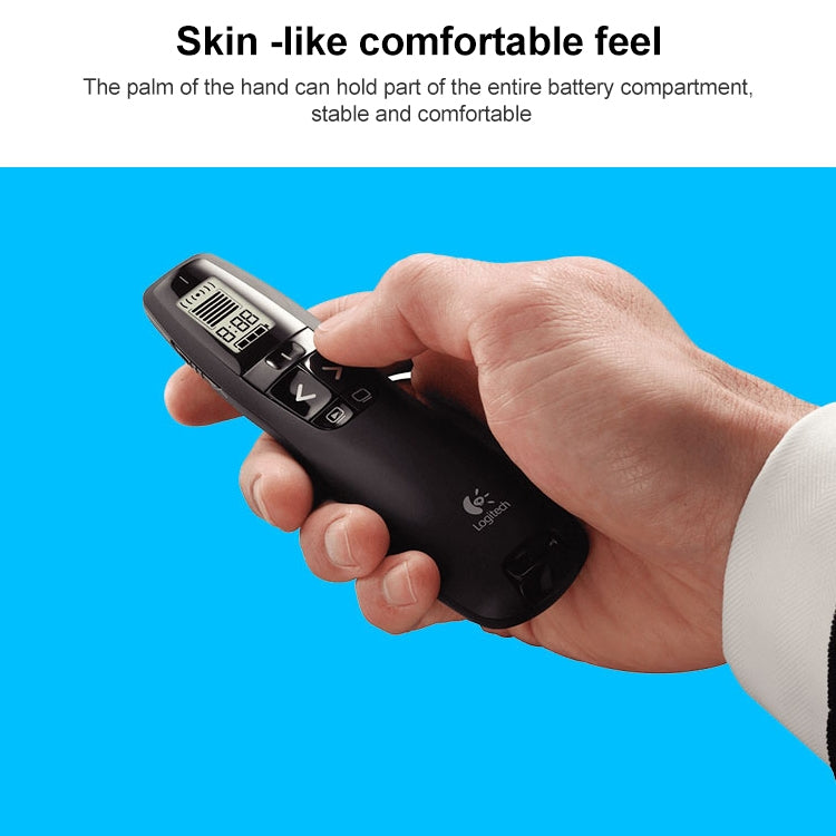 Penna flip con telecomando PPT per presentatore wireless USB Logitech R800 da 2,4 GHz, R800