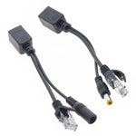 Set di cavi splitter e iniettore POE RJ45 2 in 1 con jack CC femmina e maschio da 2,1 x 5,5 mm, 2.1x 5.5mm Female