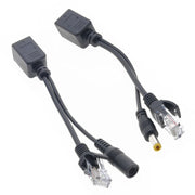 Set di cavi splitter e iniettore POE RJ45 2 in 1 con jack CC femmina e maschio da 2,1 x 5,5 mm, 2.1x 5.5mm Female