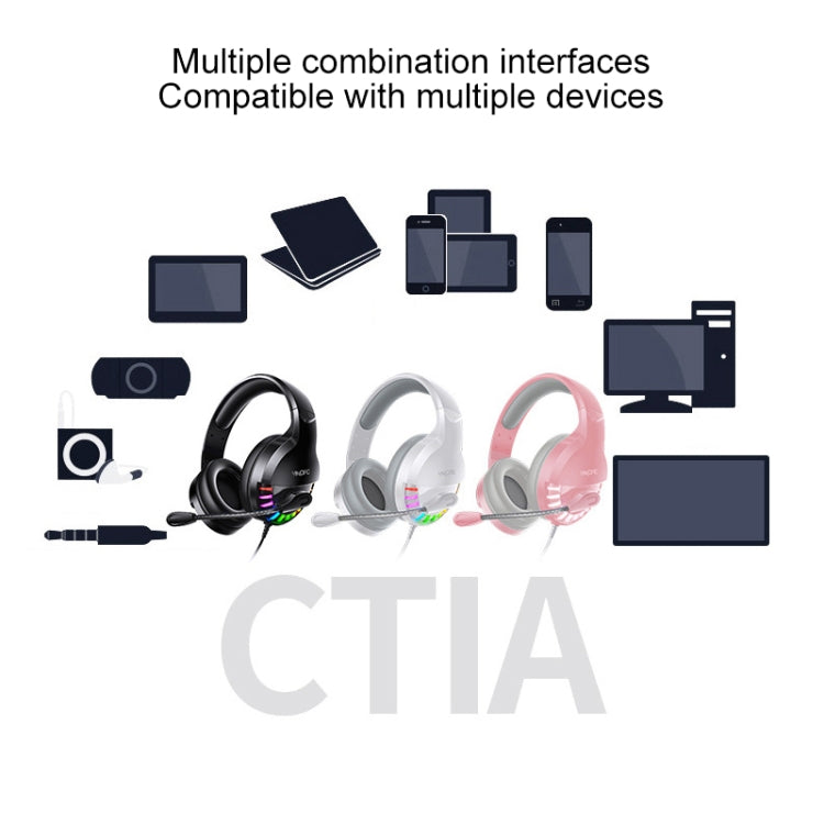 Cuffie da gioco cablate YINDIAO Q2 montate sulla testa con microfono, versione: doppio 3,5 mm + USB, Q2 Dual 3.5mm + USB(Black), Q2 Dual 3.5mm + USB(Pink), Q2 Dual 3.5mm + USB(White)
