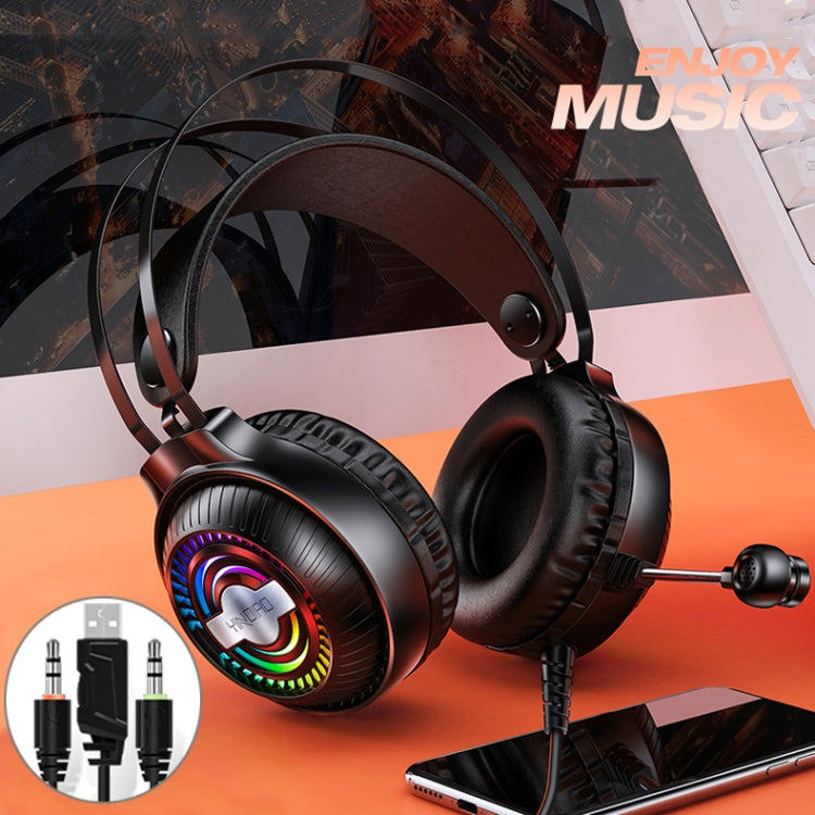 Cuffie da gioco cablate YINDIAO Q4 montate sulla testa con microfono, versione: doppio 3,5 mm + USB, Q4 (Black), Q4 (White)
