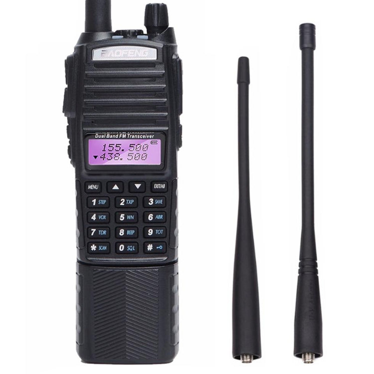 BaoFeng UV-82T Walkie-talkie portatile con doppia antenna radio bidirezionale tri-band, spina europea, UV-82T