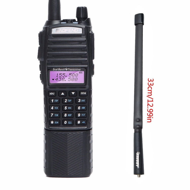 BaoFeng UV-82T Walkie-talkie portatile con doppia antenna radio bidirezionale tri-band, spina europea, UV-82T