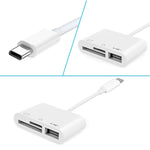 Lettore fotocamera 3 in 1 USB-C per schede SD e TF