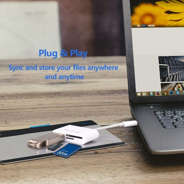 Lettore fotocamera 3 in 1 USB-C per schede SD e TF