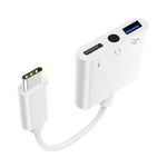 Adattatore 3 in 1 USB-C con OTG e audio