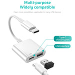 Adattatore USB-C 2 in 1 per fotocamera e smartphone