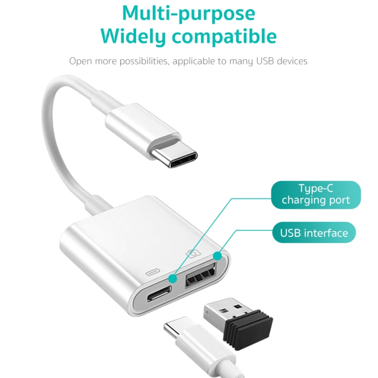 S-211 Adattatore per fotocamera USB-C/Type-C maschio 2 in 1 a Type-C + USB femmina, S-211