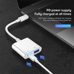Adattatore USB-C 2 in 1 per fotocamera e smartphone