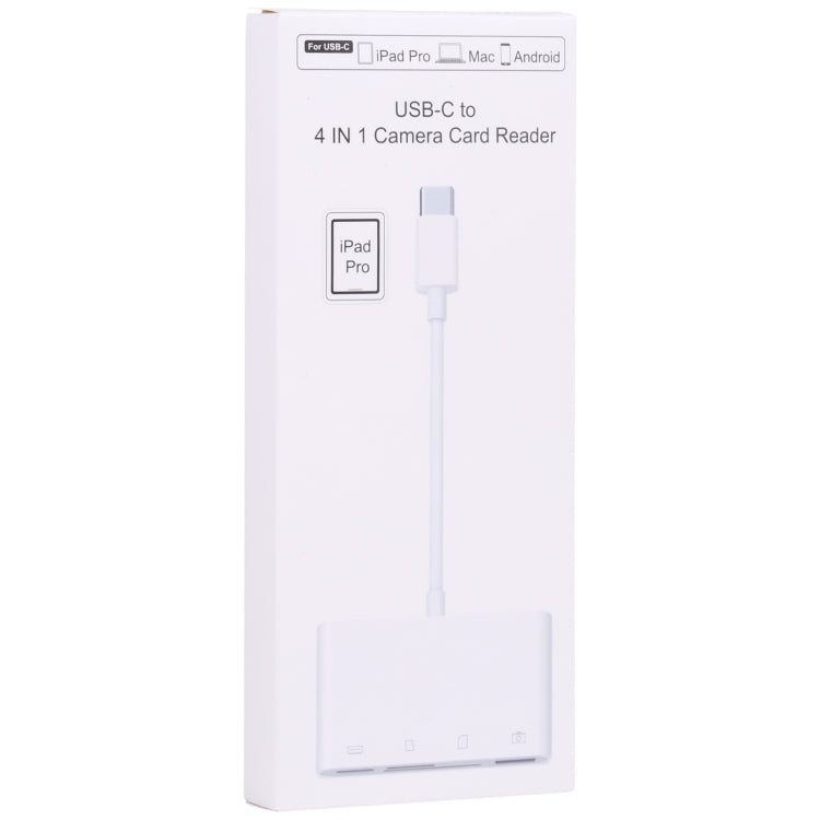 Lettore USB-C 4 in 1 per schede SD e TF fino a 1TB